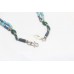 String Necklace Women Oxidized Metal Natural Multi Color Gem Stones D229